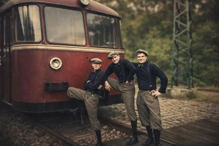 Bekleidungskollektion der 20er Jahre für Männer